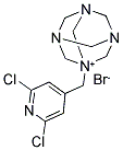 1-[(2,6-DICHLORO-4-PYRIDYL)METHYL]-3,5,7-TRIAZA-1-AZONIATRICYCLO[3.3.1.1(3,7)]DECANE BROMIDE Struktur