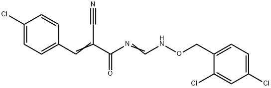 3-(4-CHLOROPHENYL)-2-CYANO-N-(([(2,4-DICHLOROBENZYL)OXY]IMINO)METHYL)ACRYLAMIDE Struktur