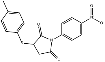 3-[(4-METHYLPHENYL)SULFANYL]-1-(4-NITROPHENYL)DIHYDRO-1H-PYRROLE-2,5-DIONE Struktur