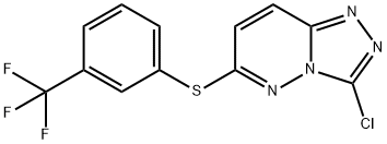 3-CHLORO-6-([3-(TRIFLUOROMETHYL)PHENYL]SULFANYL)[1,2,4]TRIAZOLO[4,3-B]PYRIDAZINE Struktur