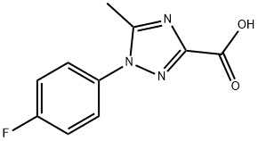 1-(4-FLUOROPHENYL)-5-METHYL-1H-1,2,4-TRIAZOLE-3-CARBOXYLIC ACID Struktur