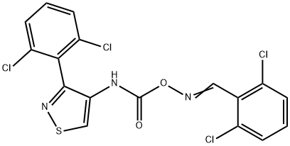 [3-(2,6-DICHLOROPHENYL)-ISOTHIAZOL-4-YL]-CARBAMOYL 2,6-DICHLOROBENZALDEHYDE OXIME Struktur