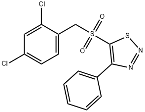 2,4-DICHLOROBENZYL 4-PHENYL-1,2,3-THIADIAZOL-5-YL SULFONE Struktur