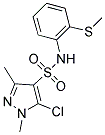 N4-[2-(METHYLTHIO)PHENYL]-5-CHLORO-1,3-DIMETHYL-1H-PYRAZOLE-4-SULFONAMIDE Struktur