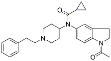 N-(1-ACETYL-2,3-DIHYDRO-(1H)-INDOL-5-YL)-N-[1-(2-PHENYLETHYL)PIPERIDIN-4-YL]CYCLOPROPYLCARBOXAMIDE Struktur