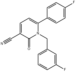 1-(3-FLUOROBENZYL)-6-(4-FLUOROPHENYL)-2-OXO-1,2-DIHYDRO-3-PYRIDINECARBONITRILE Struktur