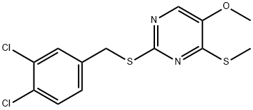 2-[(3,4-DICHLOROBENZYL)SULFANYL]-4-(METHYLSULFANYL)-5-PYRIMIDINYL METHYL ETHER Struktur