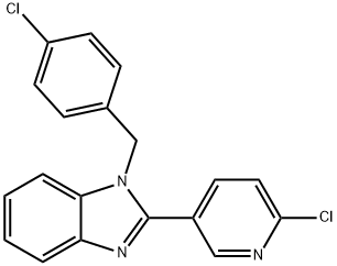 1-(4-CHLOROBENZYL)-2-(6-CHLORO-3-PYRIDINYL)-1H-1,3-BENZIMIDAZOLE Struktur