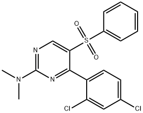 4-(2,4-DICHLOROPHENYL)-N,N-DIMETHYL-5-(PHENYLSULFONYL)-2-PYRIMIDINAMINE Struktur