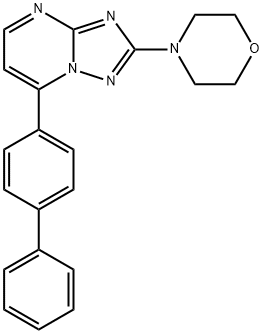 7-[1,1'-BIPHENYL]-4-YL-2-MORPHOLINO[1,2,4]TRIAZOLO[1,5-A]PYRIMIDINE Struktur