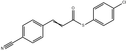 S-(4-CHLOROPHENYL) 3-(4-CYANOPHENYL)-2-PROPENETHIOATE Struktur