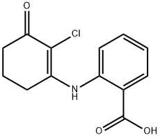 2-((2-CHLORO-3-OXOCYCLOHEX-1-ENYL)AMINO)BENZOIC ACID Struktur