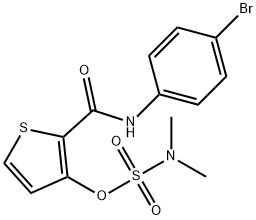 2-[(4-BROMOANILINO)CARBONYL]-3-THIENYL-N,N-DIMETHYLSULFAMATE Struktur