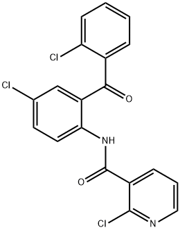 N3-[4-CHLORO-2-(2-CHLOROBENZOYL)PHENYL]-2-CHLORONICOTINAMIDE Struktur