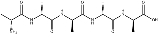 H-D-ALA-D-ALA-D-ALA-D-ALA-D-ALA-OH Struktur