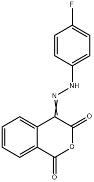 1H-ISOCHROMENE-1,3,4-TRIONE 4-[N-(4-FLUOROPHENYL)HYDRAZONE] Struktur