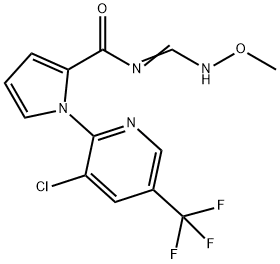 1-[3-CHLORO-5-(TRIFLUOROMETHYL)-2-PYRIDINYL]-N-[(METHOXYIMINO)METHYL]-1H-PYRROLE-2-CARBOXAMIDE Struktur