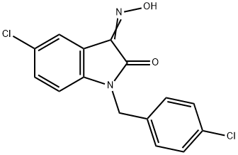 5-CHLORO-1-(4-CHLOROBENZYL)-1H-INDOLE-2,3-DIONE 3-OXIME Struktur