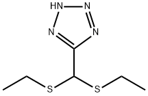 5-[BIS(ETHYLSULFANYL)METHYL]-2H-1,2,3,4-TETRAAZOLE Struktur