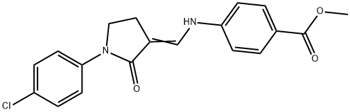 METHYL 4-(([1-(4-CHLOROPHENYL)-2-OXO-3-PYRROLIDINYLIDENE]METHYL)AMINO)BENZENECARBOXYLATE Struktur