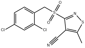 3-[(2,4-DICHLOROBENZYL)SULFONYL]-5-METHYL-4-ISOTHIAZOLECARBONITRILE Struktur