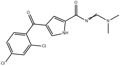 4-(2,4-DICHLOROBENZOYL)-N-[(DIMETHYLAMINO)METHYLENE]-1H-PYRROLE-2-CARBOXAMIDE Struktur