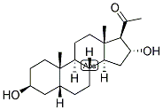 5-BETA-PREGNAN-3-BETA, 16-ALPHA-DIOL-20-ONE Struktur