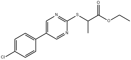 ETHYL 2-([5-(4-CHLOROPHENYL)-2-PYRIMIDINYL]SULFANYL)PROPANOATE Struktur