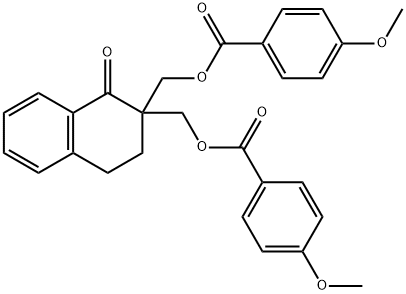 (2-([(4-METHOXYBENZOYL)OXY]METHYL)-1-OXO-1,2,3,4-TETRAHYDRO-2-NAPHTHALENYL)METHYL 4-METHOXYBENZENECARBOXYLATE Struktur