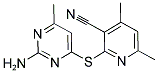 2-[(2-AMINO-6-METHYLPYRIMIDIN-4-YL)THIO]-4,6-DIMETHYLNICOTINONITRILE Struktur