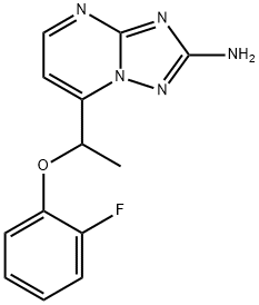 7-[1-(2-FLUOROPHENOXY)ETHYL][1,2,4]TRIAZOLO[1,5-A]PYRIMIDIN-2-AMINE Struktur