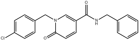 N-BENZYL-1-(4-CHLOROBENZYL)-6-OXO-1,6-DIHYDRO-3-PYRIDINECARBOXAMIDE Struktur