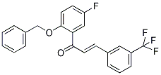 1-[2-(BENZYLOXY)-5-FLUOROPHENYL]-3-[3-(TRIFLUOROMETHYL)PHENYL]PROP-2-EN-1-ONE Struktur