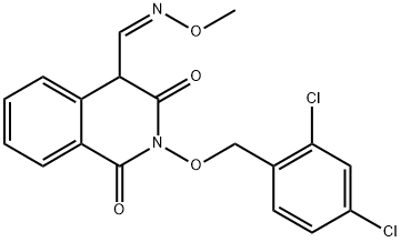 2-[(2,4-DICHLOROBENZYL)OXY]-1,3-DIOXO-1,2,3,4-TETRAHYDRO-4-ISOQUINOLINECARBALDEHYDE O-METHYLOXIME Struktur