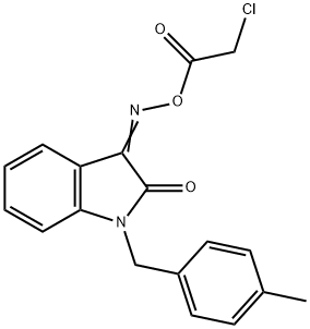 3-([(2-CHLOROACETYL)OXY]IMINO)-1-(4-METHYLBENZYL)-1,3-DIHYDRO-2H-INDOL-2-ONE Struktur