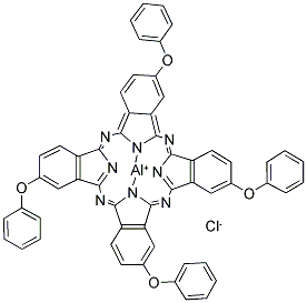 ALUMINUM 2,9,16,23-TETRAPHENOXY-29H,31H-PHTHALOCYANINE CHLORIDE Struktur