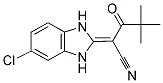 2-(5-CHLORO(3-HYDROBENZIMIDAZOL-2-YLIDENE))-4,4-DIMETHYL-3-OXOPENTANENITRILE Struktur