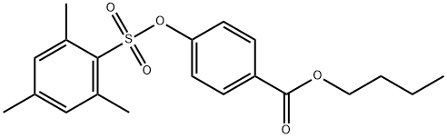 BUTYL 4-[(MESITYLSULFONYL)OXY]BENZENECARBOXYLATE Struktur