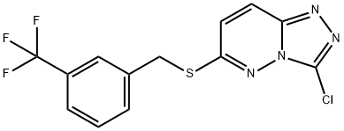3-CHLORO-6-([3-(TRIFLUOROMETHYL)BENZYL]SULFANYL)[1,2,4]TRIAZOLO[4,3-B]PYRIDAZINE Struktur