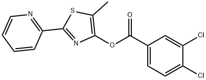 5-METHYL-2-(2-PYRIDINYL)-1,3-THIAZOL-4-YL 3,4-DICHLOROBENZENECARBOXYLATE Struktur