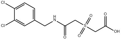 2-((2-[(3,4-DICHLOROBENZYL)AMINO]-2-OXOETHYL)SULFONYL)ACETIC ACID Struktur