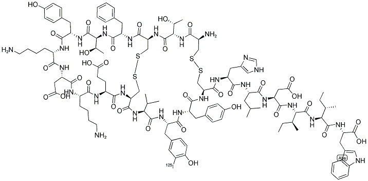 ([125I]-TYR)-ENDOTHELIN-3 (HUMAN, MOUSE, RABBIT, RAT) Struktur