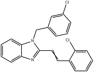 1-(3-CHLOROBENZYL)-2-(2-CHLOROSTYRYL)-1H-1,3-BENZIMIDAZOLE Struktur