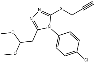 2-[4-(4-CHLOROPHENYL)-5-(2-PROPYNYLSULFANYL)-4H-1,2,4-TRIAZOL-3-YL]-1-METHOXYETHYL METHYL ETHER Struktur