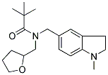 N-[(2,3-DIHYDRO-1-METHYLINDOL-5-YL)METHYL]-N-(TETRAHYDROFURFURYL)-2,2-DIMETHYLPROPANAMIDE Struktur