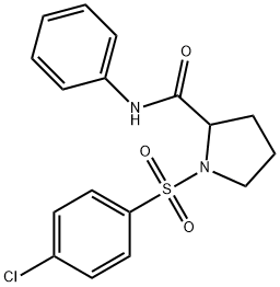 1-[(4-CHLOROPHENYL)SULFONYL]-N-PHENYL-2-PYRROLIDINECARBOXAMIDE Struktur