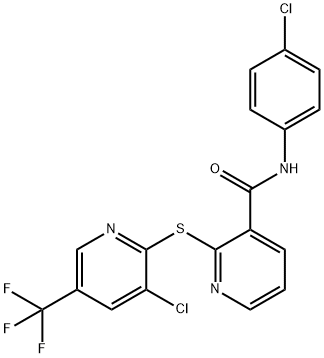 N-(4-CHLOROPHENYL)-2-([3-CHLORO-5-(TRIFLUOROMETHYL)-2-PYRIDINYL]SULFANYL)NICOTINAMIDE Struktur