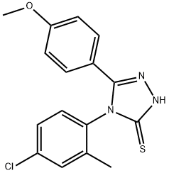 4-(4-CHLORO-2-METHYL-PHENYL)-5-(4-METHOXY-PHENYL)-4H-[1,2,4]TRIAZOLE-3-THIOL Struktur