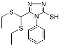 5-[BIS(ETHYLSULFANYL)METHYL]-4-PHENYL-4H-1,2,4-TRIAZOL-3-YLHYDROSULFIDE Struktur