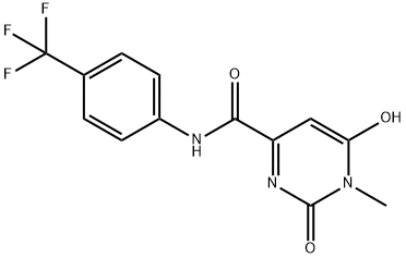 6-HYDROXY-1-METHYL-2-OXO-N-[4-(TRIFLUOROMETHYL)PHENYL]-1,2-DIHYDRO-4-PYRIMIDINECARBOXAMIDE Struktur